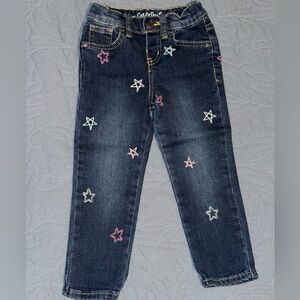 Cat & Jack Dark Blue Skinny Jeans with Star Embroidery